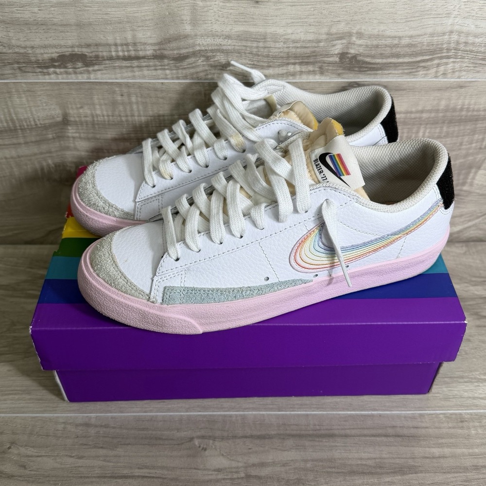Nike Blazer Low '77 Vintage Be True Sneakers Men's Size 6.5‎ Pride Shoes
